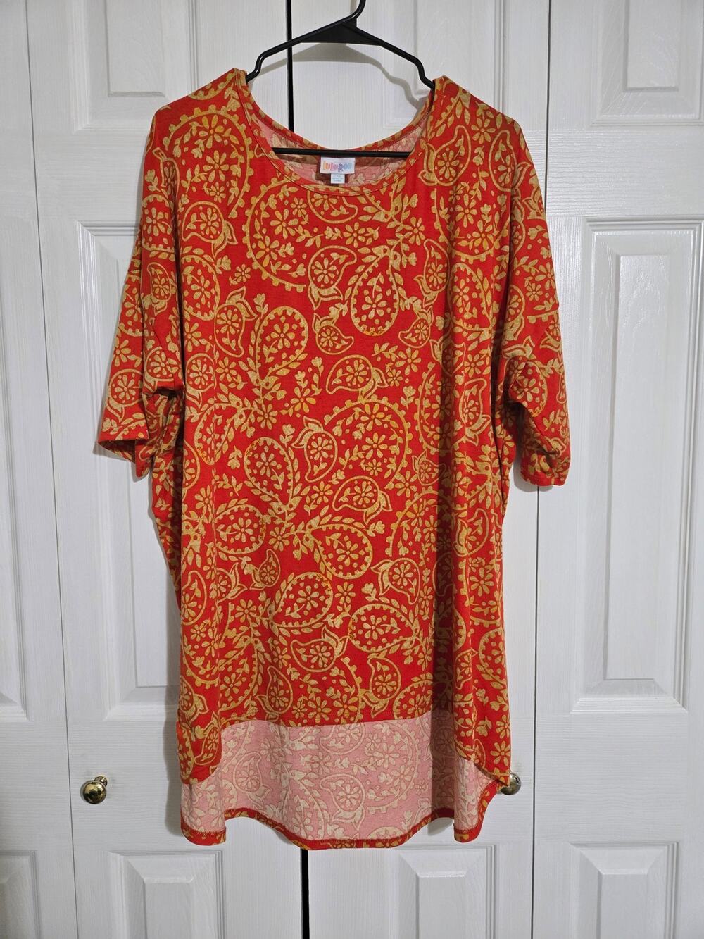 Lularoe 2xl women's red and orange tunic